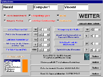 Winwand - Einstellungen